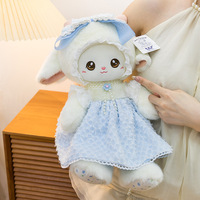 Peluche Mouton Lolita Douce, Jouet en Peluche Agneau Blanc avec Robe pour Vente en Gros et Assortiments Cadeaux