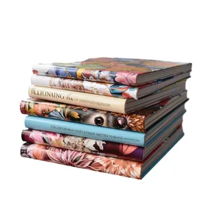 Libros de tapa dura personalizados que coleccionan libros de cuero de tapa dura impresos que pueden poner pegatinas