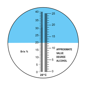 Réfractomètre alcoomètre pour la mesure du glucose avec ATC, double échelle 0-25% VOL 0-40% Brix, pour la fabrication de vin et la mesure de l'alcool - Product Image 4