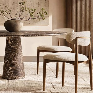 Tavolo da Pranzo in Marmo Stile Americano Moderno di Alta Gamma, Personalizzabile per Hotel e Ville, Vendita Diretta dalla Fabbrica - Product Image 5