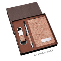 Ensemble cadeau personnalisé écologique pour le Nouvel An, fournitures de bureau, cadeau d'événement pour les partenaires avec carnet, stylo, porte-clés