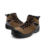 Chaussures de sécurité en cuir Crazy Horse GR612 à embout composite, imperméables, anti-perforation, isolantes électriquement, bottes de travail GoldenRetriever