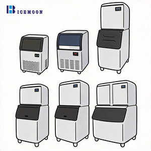 Commercial 380kg Cube Stainless Steel <b>Ice</b> <b>Maker</b> Machine With 250kg Bucket Compressor & Engine 110V220V 240V Factory Direct Sales - Product Image 2