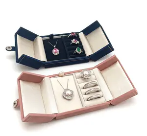 Factory In Stock Ring Earring Pendant Box Velvet Jewelry Box Jewelry Packing Box Set For Jewelry