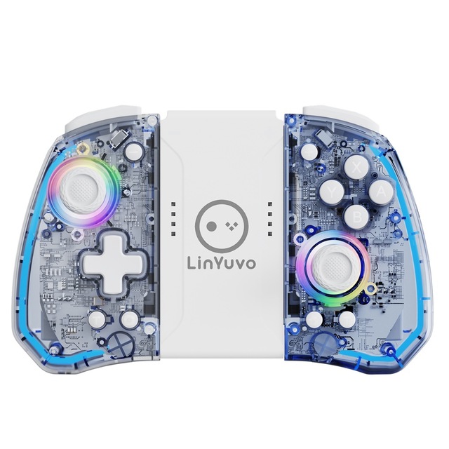 KS40 BT Wireless Game Controller for Switch Metal Analog Joystick with RGB Light Gamepad