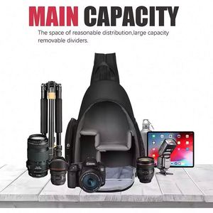 Sac à dos photo professionnel pour appareil photo reflex numérique SLR, sac à bandoulière pour équipement photographique, échantillon gratuit - Product Image 6