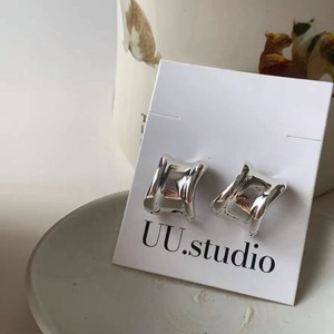Sterling Silver <b>Cuff</b> <b>Earrings</b> Geometric Minimalist Design Everyday Wear For Women Silver Color YH0022 - Product Image 3