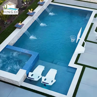 Piscine modulaire hors-sol en fibre de verre de grande taille pour adultes, jacuzzi, spa, piscine pour hôtel, resort, villa, en vente