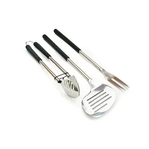 Spatula Fork Tongs BBQ Golf Club Tool Set Grilling Accessories Stainless Steel Barbecue Tools Barbeque Accessories