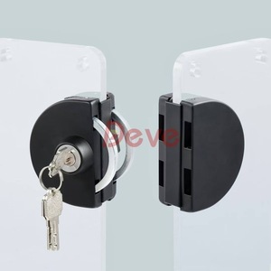 Serrure de porte coulissante en verre sans cadre Deve China, en acier inoxydable, avec clé, pour bureau - Product Image 5