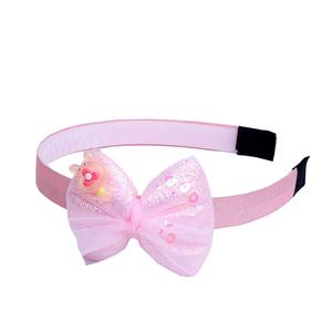 Diadema <span class=keywords><strong>de</strong></span> <span class=keywords><strong>pan</strong></span> tridimensional antideslizante con lazo <span class=keywords><strong>de</strong></span> encaje para niños, accesorios para el cabello ligeros y duraderos hechos a mano - Product Image 5