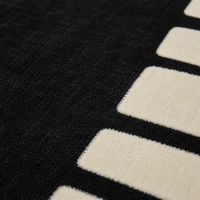 Tapis de salon noir de luxe neuf, premium, sans lavage, essuyable, pour canapé, table basse, chambre à coucher, résistant aux taches