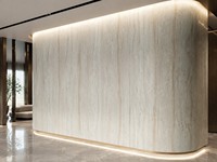 Panneau mural en pierre artificielle MCM Soft Stone, texture travertin, ignifuge, imperméable, pour la décoration murale intérieure et commerciale