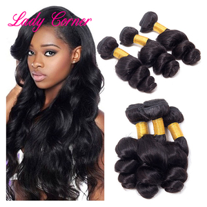 มัดผมแท้ลอนหลวมพร้อมที่ปิดวิกผมคนราคาถูก - Product Image 1