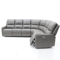 Sofá Moderno para Sala de Estar Geeksofa, Sofá Seccional Esquinero Reclinable de 5 Plazas, Sofás Funcionales Eléctricos con Tipo C para el Hogar