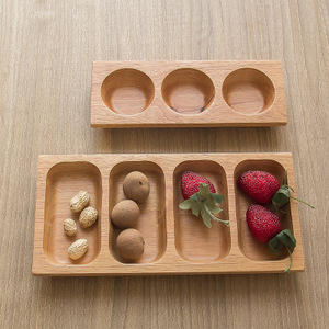 Piatti di Servizio in Legno Creativi Personalizzati, Forma Ovale, Vassoio Retrò per Frutta Secca e Tè, Piatto per Condimenti in Legno - Product Image 6