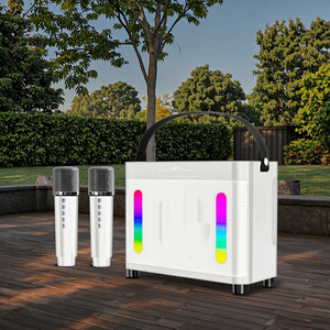 Haut-parleur Bluetooth <span class=keywords><strong>avec</strong></span> lumière RVB <span class=keywords><strong>pas</strong></span> <span class=keywords><strong>cher</strong></span>, karaoké, microphone <span class=keywords><strong>sans</strong></span> <span class=keywords><strong>fil</strong></span> <span class=keywords><strong>portable</strong></span>, haut-parleur HiFi, haut-parleur de karaoké <span class=keywords><strong>portable</strong></span> <span class=keywords><strong>avec</strong></span> 2 micros - Product Image 1