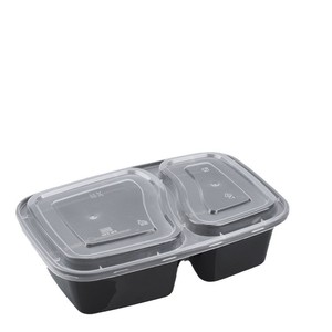 Boîte alimentaire rectangulaire en plastique jetable avec couvercle pour le déjeuner - Product Image 4
