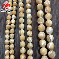 Perles en vrac Redleaf Jewelry en forme de coquille d'escargot Margarita, pierres précieuses minérales blanches 4mm-12mm pour la fabrication de bijoux