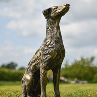 Personnaliser Moderne Décoratif Bronze Assis Grand Danois Chien Statue Moulé Figure En Métal pour La Maison Hôtel Extérieur Art Décoratif