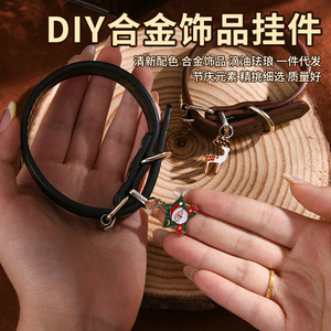 Collares para mascotas de cuero PU impermeables con temática navideña para perros, gatos, pequeños, medianos y grandes - Product Image 5