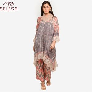 2019 Ultima Moda Hiasan Tepi Abaya Tessuto Materiale Donne Kebaya Con Baju Melayu Tidur <span class=keywords><strong>Katun</strong></span> - Product Image 1