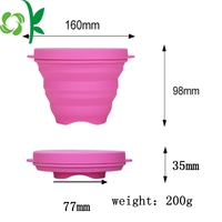 OKSILICONE Offre Spéciale : Boîte Alimentaire en Silicone, Contenant à Fruits Réutilisable, Bol à Déjeuner en Silicone pour Pique-nique en Extérieur, Boîte à Déjeuner Pliable