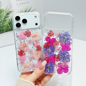 Custodia Morbida Antiurto in Resina Epossidica con Glitter Trasparente e Lamina Dorata a Fiori per <span class=keywords><strong>iPhone</strong></span> 17 Air 16 15 Pro Max - Product Image 2