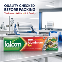Rouleau de papier aluminium souple jetable de qualité alimentaire AA pour la cuisson, la grillade, le barbecue, la cuisine, le rôtissage, multi-usages