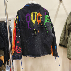 Chaqueta Vaquera Corta con Pedrería Premium para <span class=keywords><strong>Mujer</strong></span>, Ideal para Festivales de Música - Product Image 3