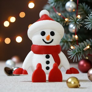 Vashine - Figura de Acción de Muñeco de Nieve Navideño Impresa en 3D, Juguetes de Muñeco de Nieve, Materiales PLA Ecológicos, Regalos de Navidad para Niños - Product Image 3