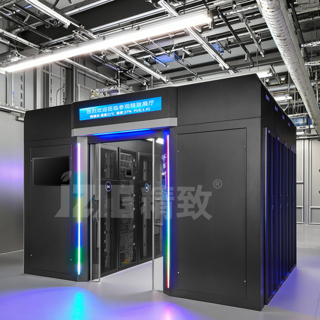 New 42U Micro Module Cold Aisle Network Cabinet for Data Centers Enhanced Efficiency and Temperature Control