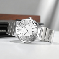 SKMEI 9401 Luxus Sport Mode Uhr Quarzwerk Automatisches Datum Gehäuse aus Legierung Edelstahl-Armband 3BAR Wasserdicht