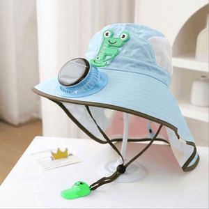 Wholesale <b>Summer</b> Fan <b>Hats</b> for Children Sun Protection Bucket <b>Hat</b> <b>Summer</b> Solar Fan Fisherman <b>Hat</b> - Product Image 5