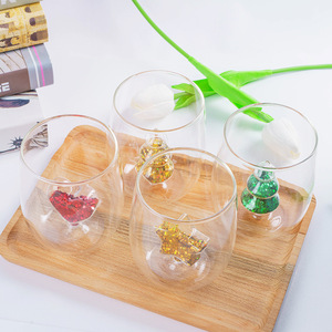 Gobelets en verre à thème de Noël tridimensionnels, gobelets colorés pour café, lait, jus - Product Image 5