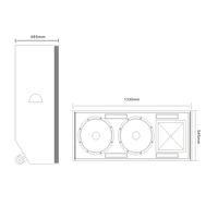 MORIN Double haut-parleur de système de sonorisation de 15 pouces ensemble de haut-parleurs professionnels passifs double haut-parleur actif de 15 pouces