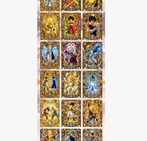 Cartes à collectionner <span class=keywords><strong>Dragon</strong></span> Balls en métal plaqué or, série Envoy du Dieu du Ciel, personnages d'anime, cartes de jeu de collection - Product Image 5