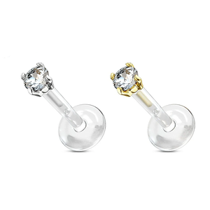 PTFE labret <span class=keywords><strong>Monroe</strong></span> piercing 16G bioflex จิวเวอร์รี่ขอบปากพลาสติก - Product Image 1