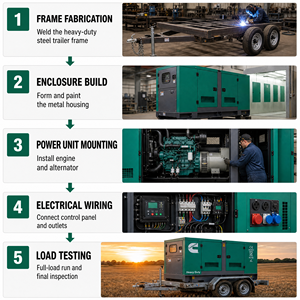Groupe électrogène silencieux OEM Weichai 80 120 150 160 kW 90 kVA 2026 avec moteur diesel Cummins Ricardo à faible consommation de carburant - Product Image 5