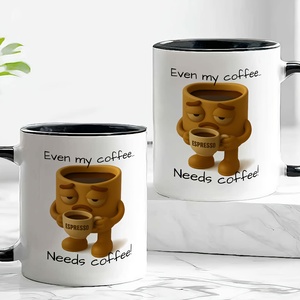 Tazza da caffè in ceramica di marca Diytree 11 Oz "anche il mio caffè ha bisogno di caffè" citazione divertente per un regalo da ufficio a casa - Product Image 5