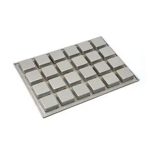 Loyang roti ukuran penuh tidak lengket, cetakan memanggang roti Muffin Mini <span class=keywords><strong>24</strong></span> lubang baja aluminium ukuran penuh - Product Image 2