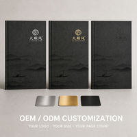Desain dan Pencetakan Menu Kustom Buku Menu Hardcover Mewah untuk Restoran Cina Kanton Hotel Klub Makanan Mewah OEM ODM