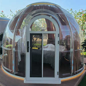 フルハウス特価セール ポリカーボネート製イグルー型ジオデシックレストラン 屋外グランピング用透明ドーム - Product Image 3