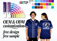Uniforme de baseball haut de gamme en polyester, vente directe d'usine, respirant, séchage rapide, logo par sublimation, conception gratuite, faible MOQ