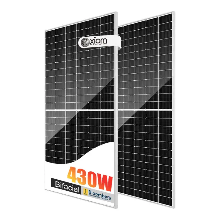 Painel solar bifacial Mono Topcon 415W 420W 425W 430W 435W Vidro Duplo Transparente Preço de fábrica