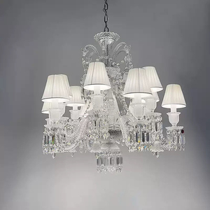 Candelabro DE BODA francés clásico oro antiguo <span class=keywords><strong>Bacarat</strong></span> claro/oro/vela blanca cálida antigua estilo cristal para decoración de habitación - Product Image 2