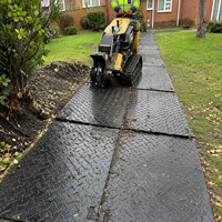 Tapis de protection de sol temporaires résistants à l'huile, robustes, pour terrains boueux, marécageux, en composite, 4x8, pour la construction et l'exploitation minière