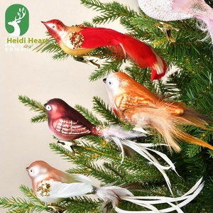 クリエイティブガラス鳥ペンダントホリデー動物をテーマにしたクリスマスツリー飾り家庭用強化ツリーシーン - Product Image 5