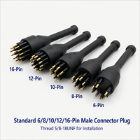 Connecteur sous-marin HYSF SUBSEA DC6F/DC8F/DC10F/DC12F/DC16F, fiche femelle en aluminium, connecteur de protection, 5/8-18UNF 10A PCB/FPC