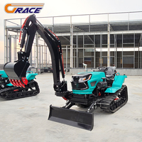 Mini-tracteur chenillé compact de nouvelle conception 80 CV avec rotoculteur et lame de nivellement - Liste de prix